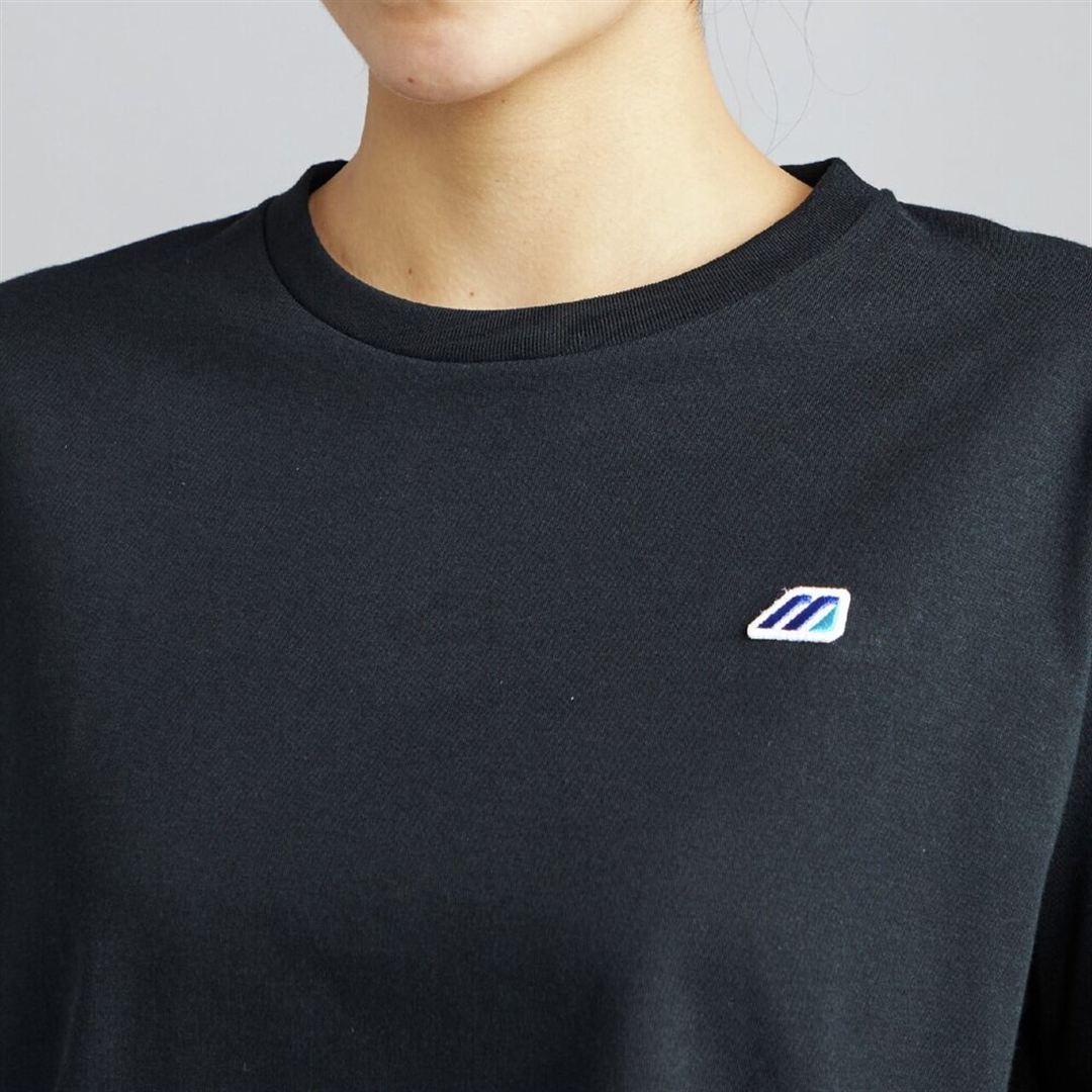 【ミズノ直営限定】モノグラムM クロップド長袖Tシャツ ブラック XL