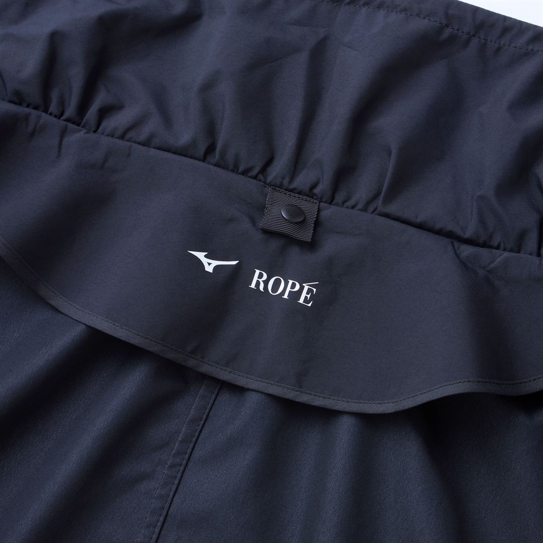 【ROPE／吸湿発熱】WINDSTOPPER ギャザーハーフコート ブラック 38
