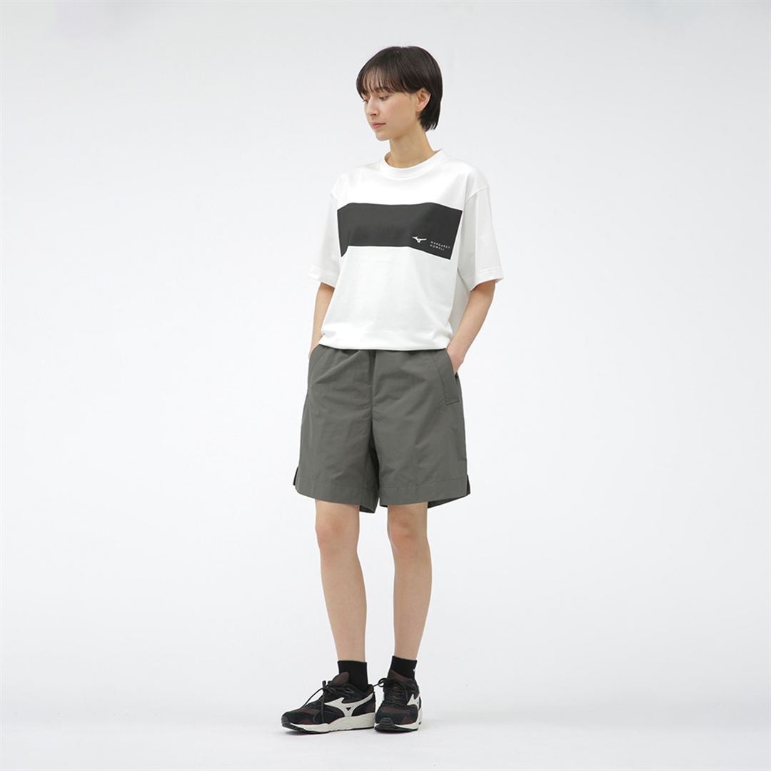 【MARGARET HOWELL】ウォーターリパレントタスランナイロンショートパンツ カーキ S