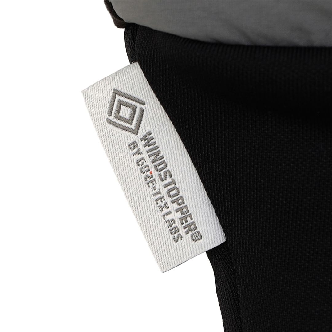 【IL BISONTE／吸湿発熱】WINDSTOPPER プロダクト 3フィンガーパデットミトン ピューターグレー S-M