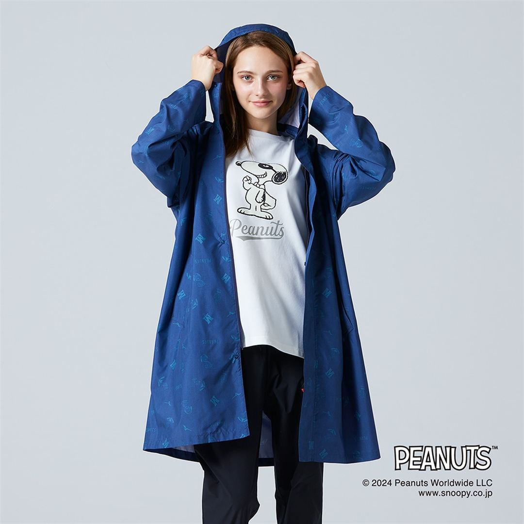 【PEANUTS】Compactウォーターリパレントコート ダークブルー M