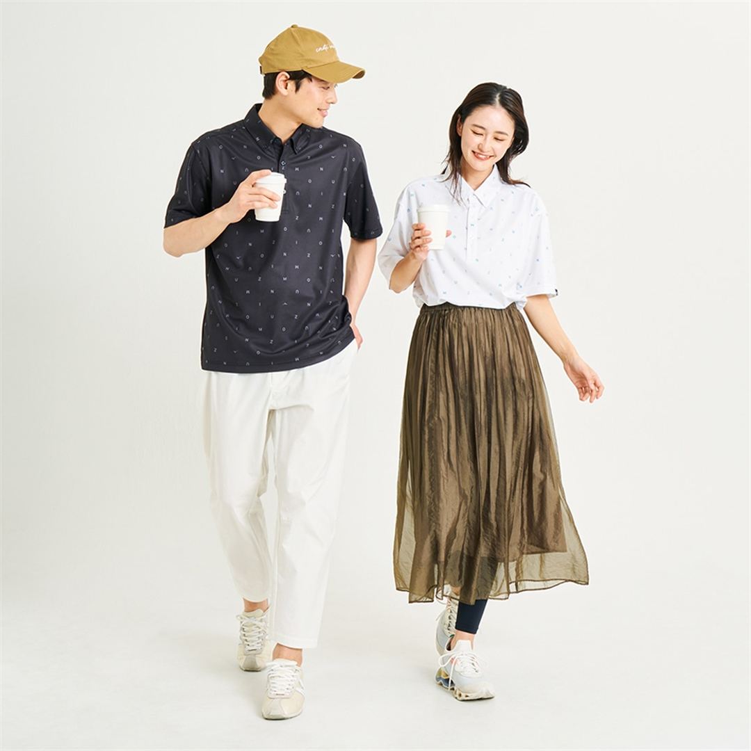 MIZUNO BUDDYストレッチ撥水ワイドテーパードパンツ オフホワイト S