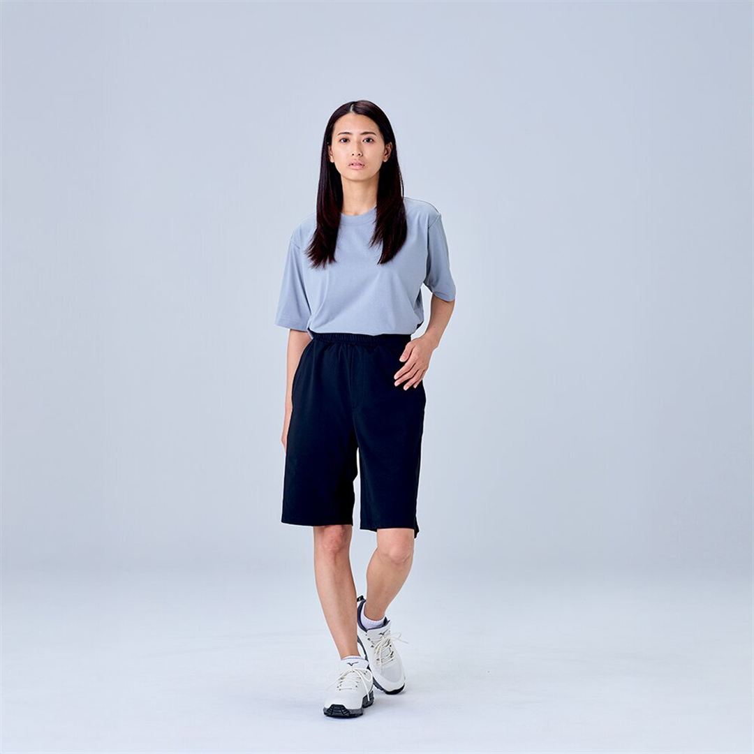 ハイストレッチ ハーフパンツ ブラック XL
