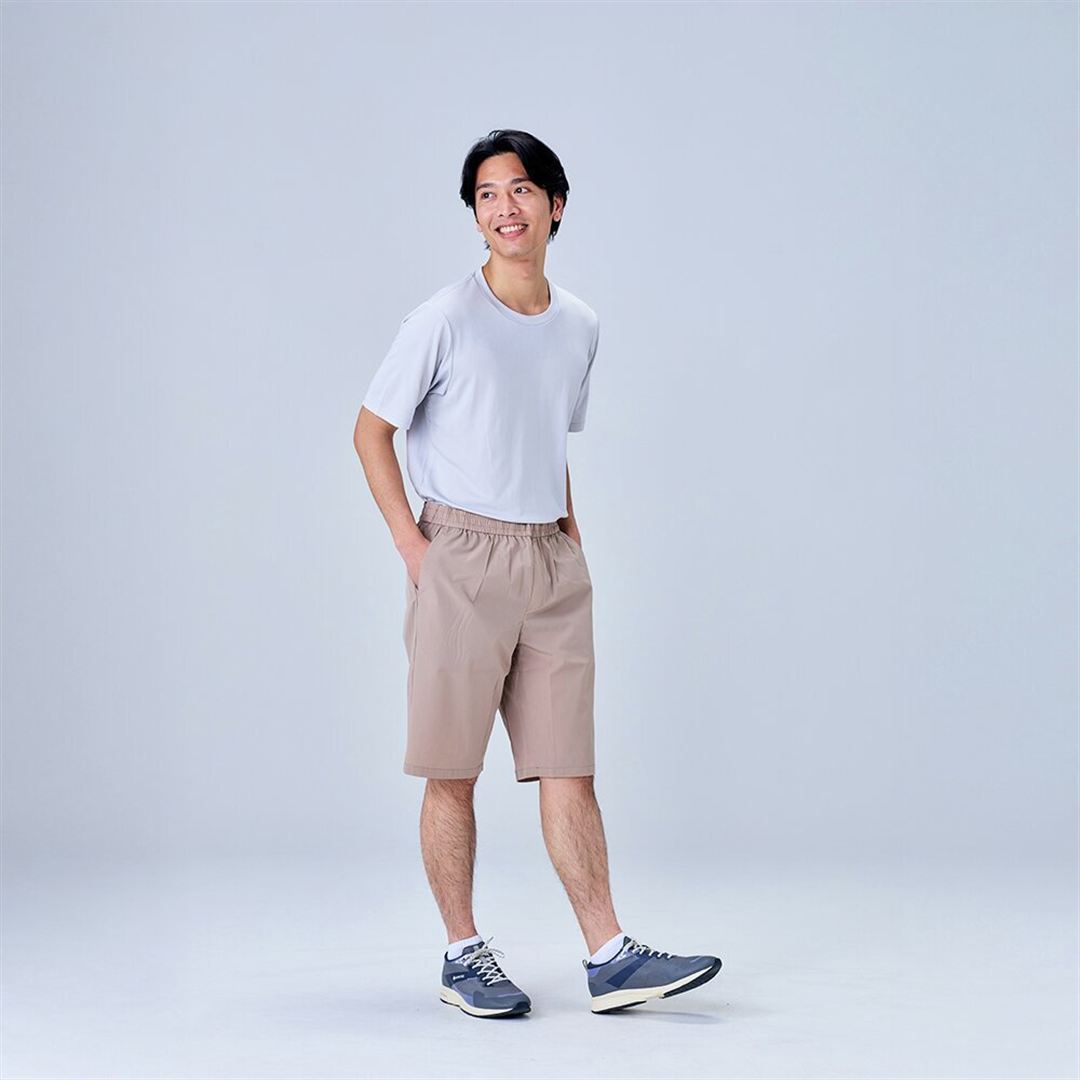 【接触冷感】アイスタッチハーフパンツ ベージュ XL