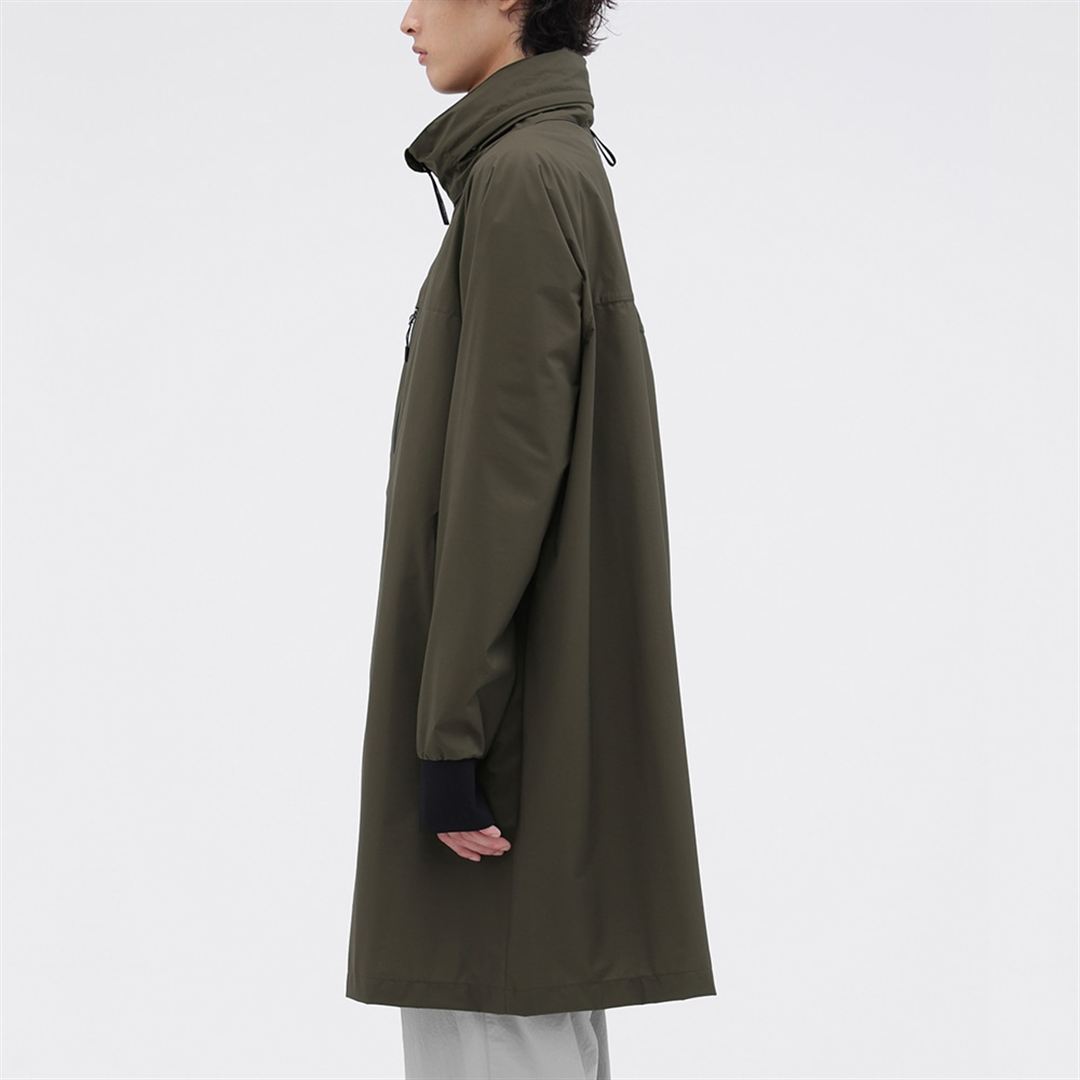【MARGARET HOWELL】ベルグテックタスランナイロンリップコート DK.カーキ XL