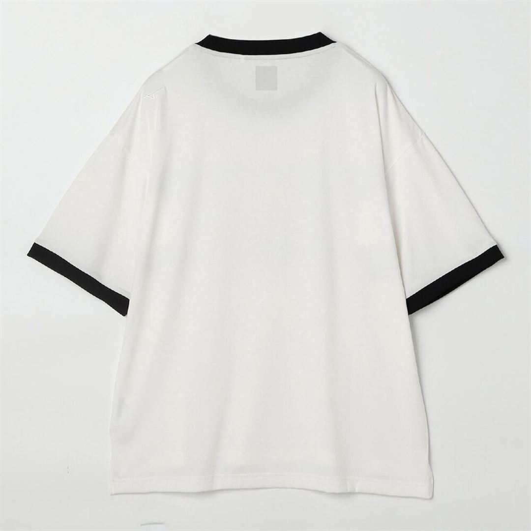 リサイクルグラフィックリンガーTシャツ ホワイト XS