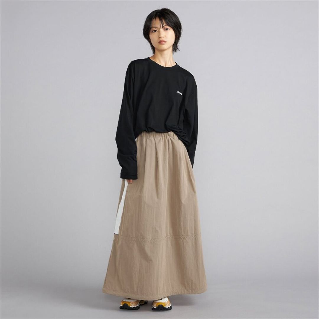 ワードマークバックグラフィックロングスリーブTシャツ ブラック M