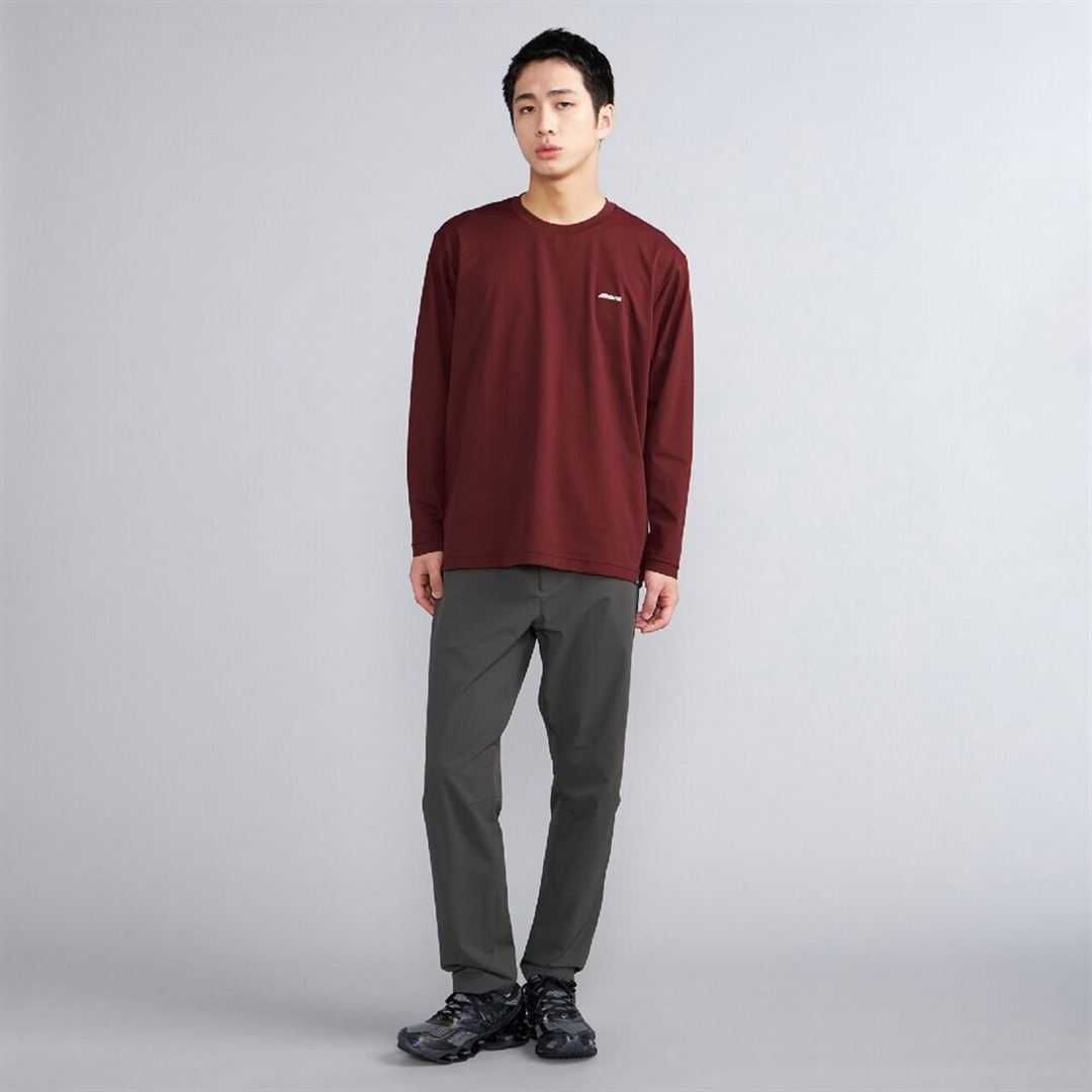 ワードマークバックグラフィックロングスリーブTシャツ ダークレッド M
