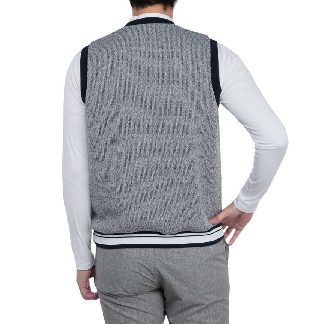 リバーシブルベスト ネイビー×グレー M