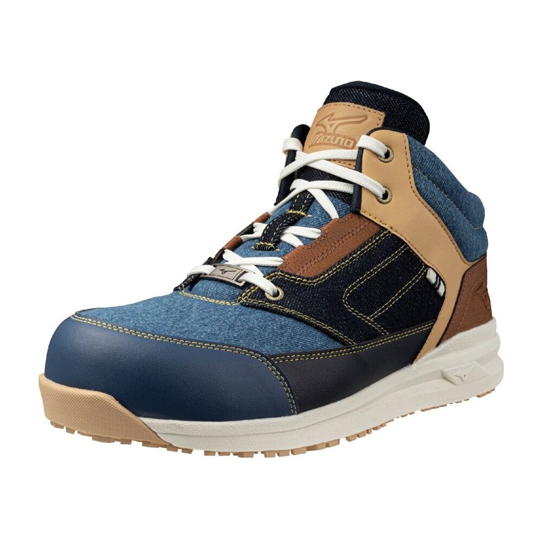 オールマイティLSII 11M DENIM(紐／ハイカット) スモーキーブルー×インディゴブルー×ブラウン 25.0