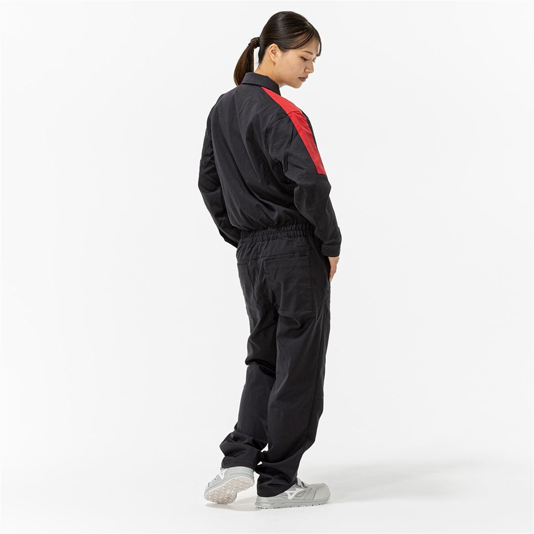 ストレッチつなぎ(制電) ブラック XL
