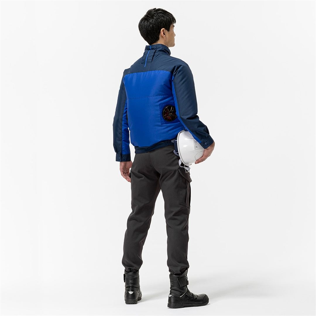 エアリージャケット TOUGH(ネーム刺繍対応／ファン・バッテリー別売り) ドレスネイビー×サーフブルー S