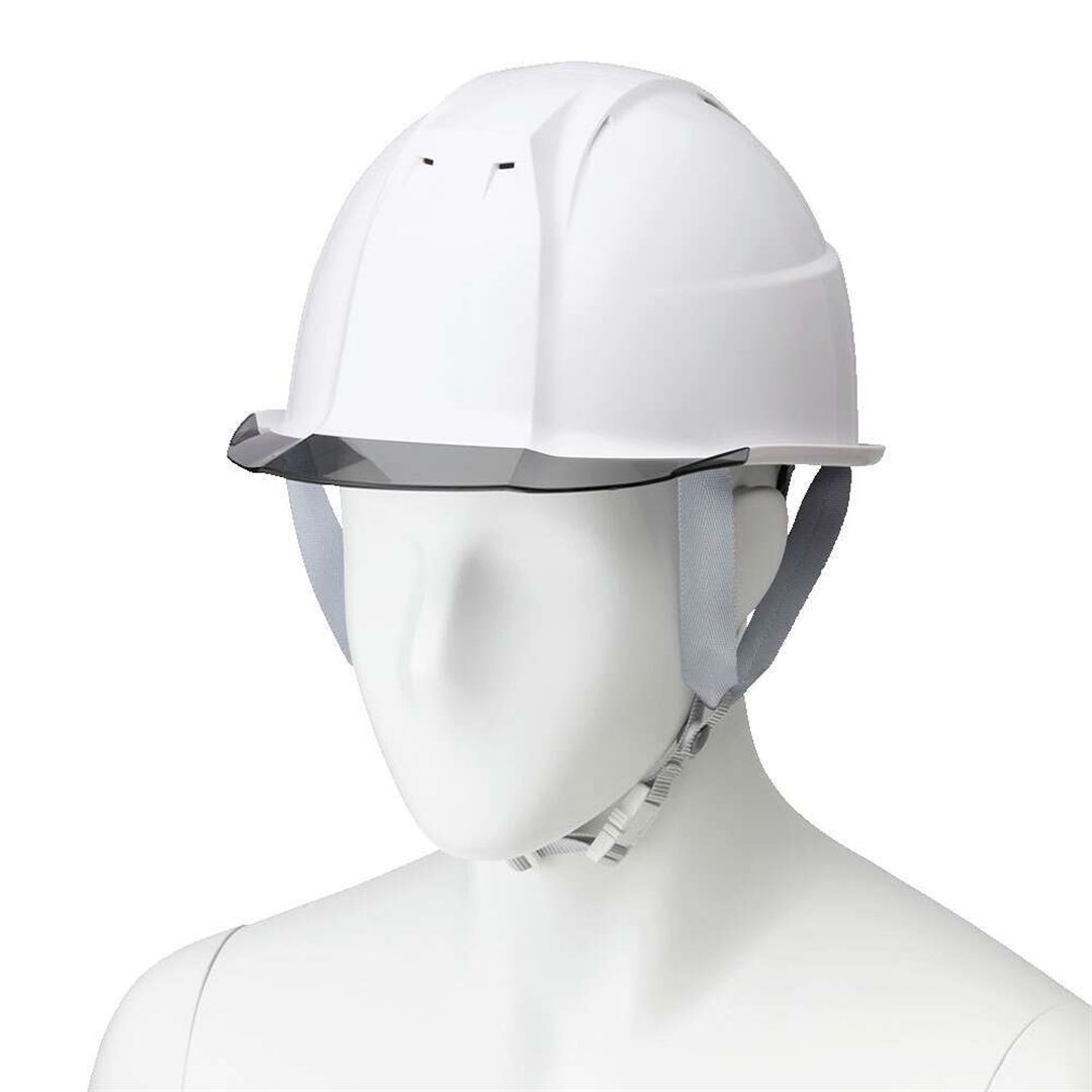 産業用ヘルメット FT01(スモークバイザー／墜落時保護用樹脂ライナー／通気孔) ホワイト