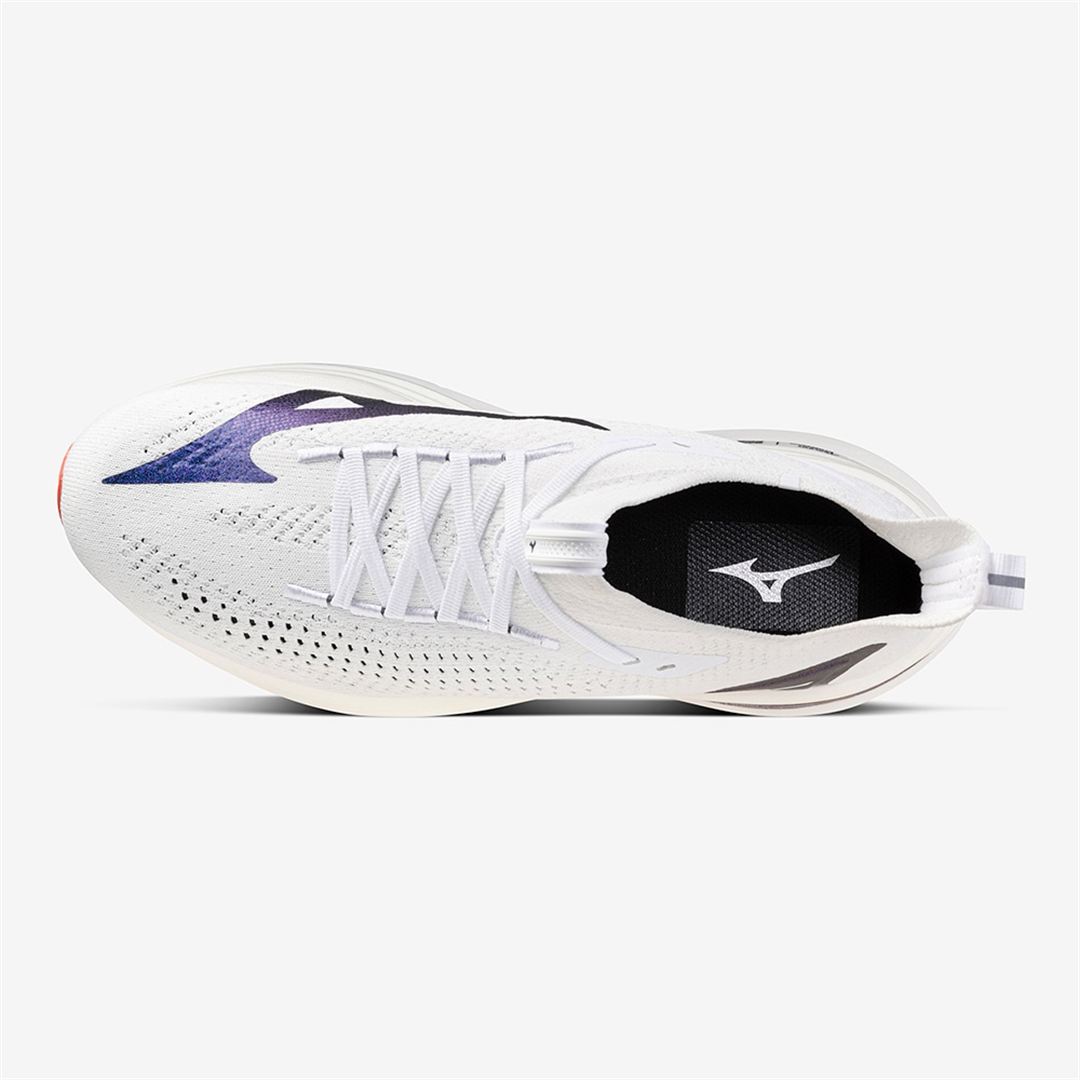 MIZUNO NEO VISTA2(スピードワーク／テンポ走) ホワイト×メタリックブルー×ピンク 25.0
