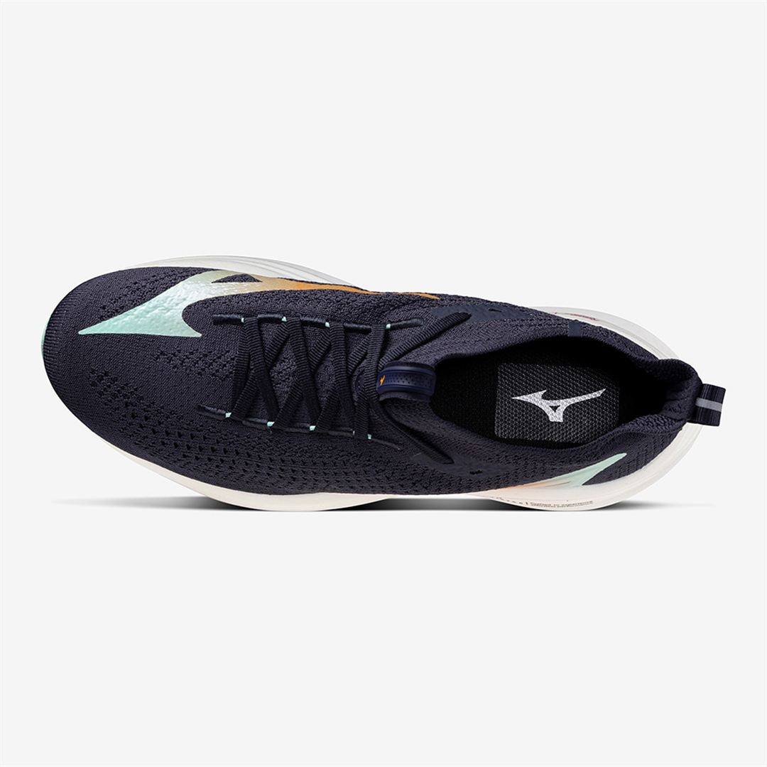 MIZUNO NEO VISTA2(スピードワーク／テンポ走) ダークネイビー×オレンジ×ミントグリーン 23.0