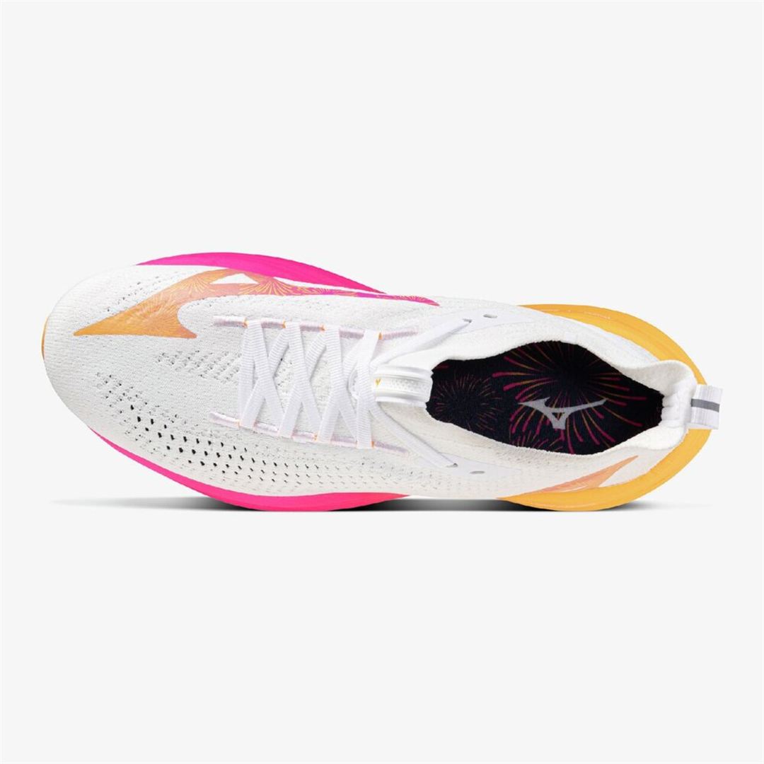 MIZUNO NEO VISTA2(スピードワーク／テンポ走) ホワイト×ピンク×オレンジ 23.0