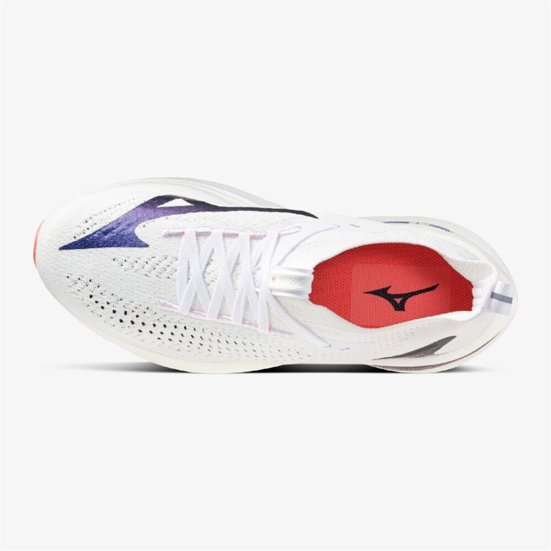 MIZUNO NEO VISTA2(スピードワーク／テンポ走) ホワイト×メタリックブルー×ピンク 23.0