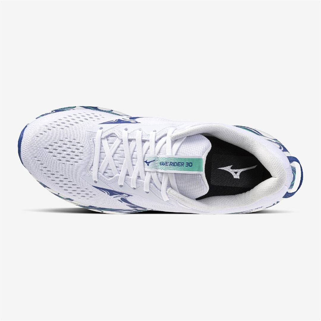 【ミズノ直営限定】ウエーブライダー30(ジョグ／デイリーラン) ホワイト×ブルー×スカイブルー 24.5