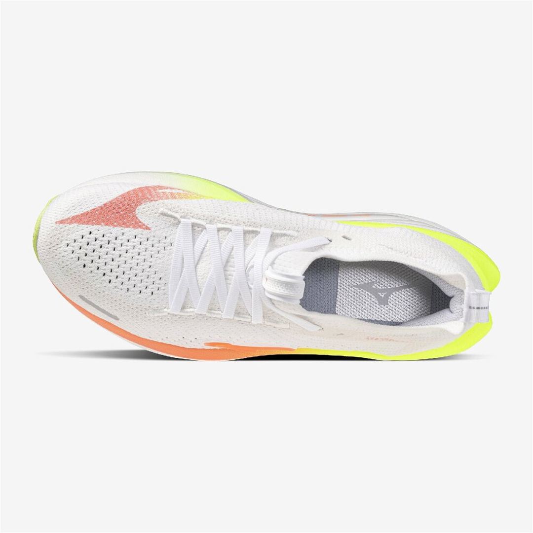 MIZUNO NEO VISTA3(スピードワーク／テンポ走) ホワイト×コーラルピンク×イエロー 25.5