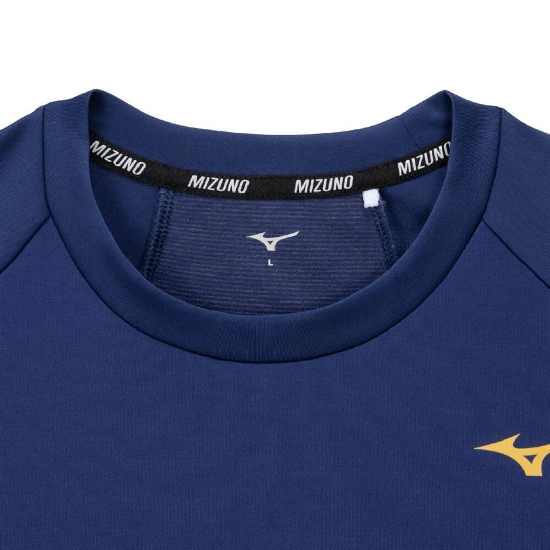 【発熱】ミズノサーマルチャージTシャツ(長袖／オーロラ) エステートブルー S