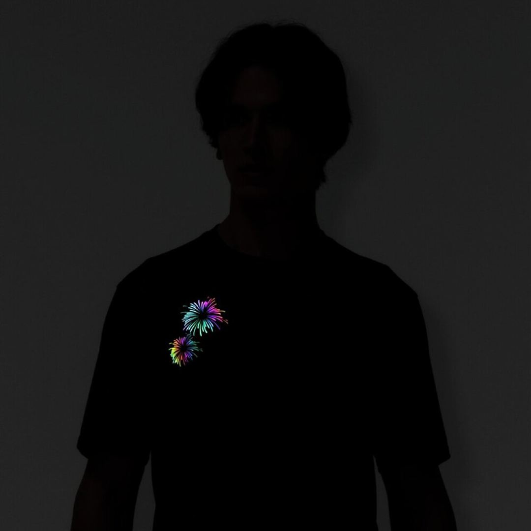 クイックドライ グラフィック Tシャツ ハナビ S