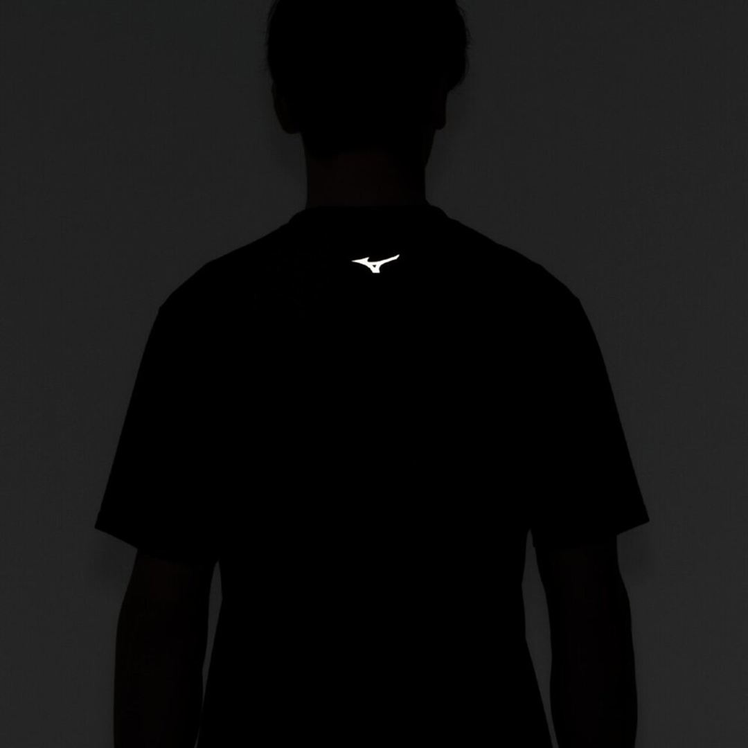 【ミズノ直営限定】クイックドライ Tシャツ ブラック×グレー S