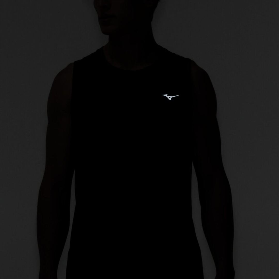 【汗処理／通気】ドライエアロフローグラフィックタンクトップ ブラック×グレー XL