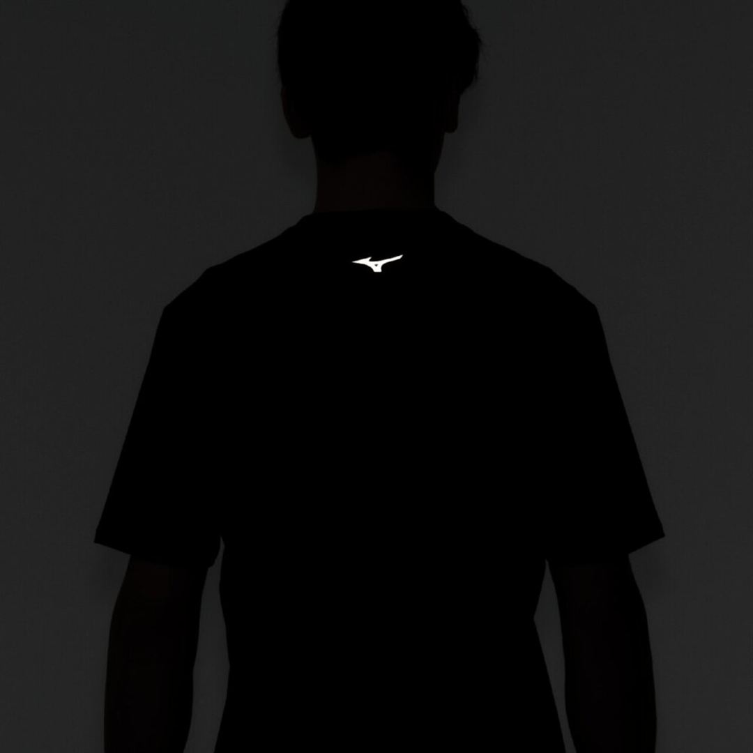 【ミズノ直営限定】クイックドライ ビッグロゴTシャツ ブラック S