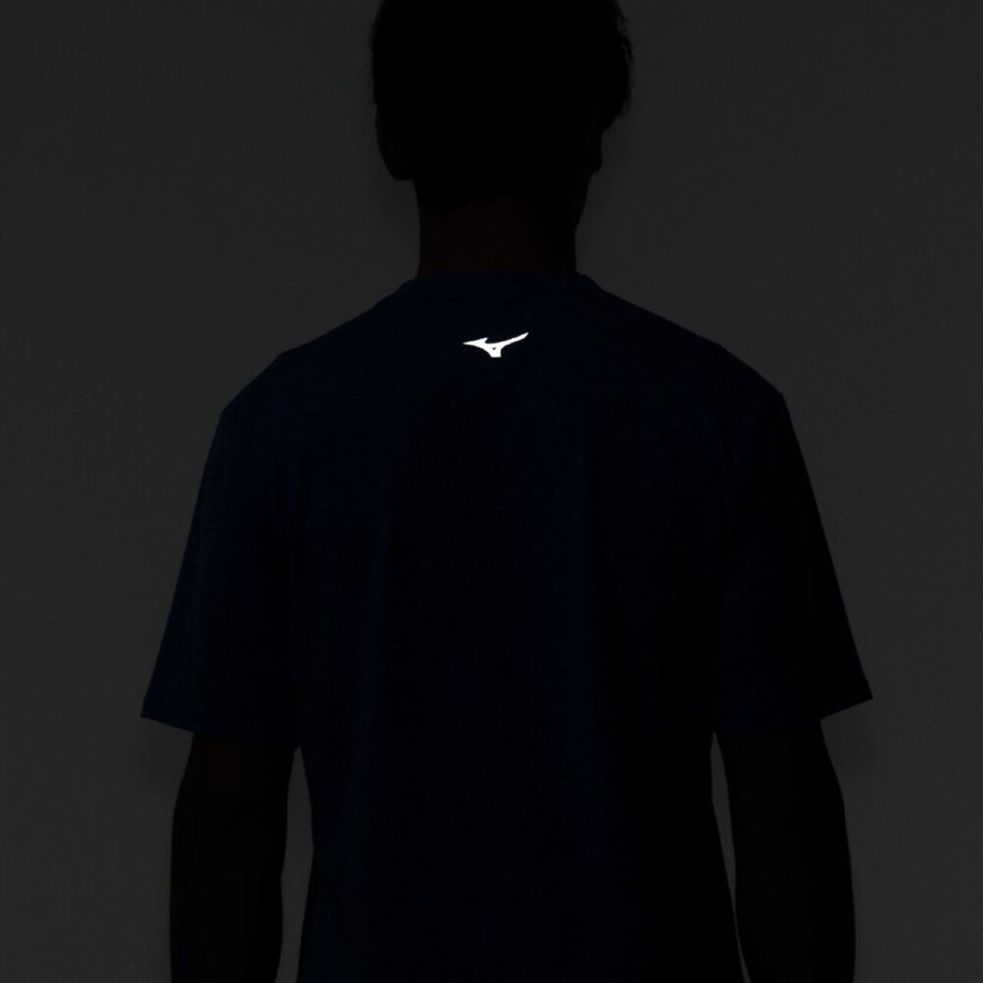 【ミズノ直営限定】クイックドライ ビッグロゴTシャツ ダズリングブルー XL