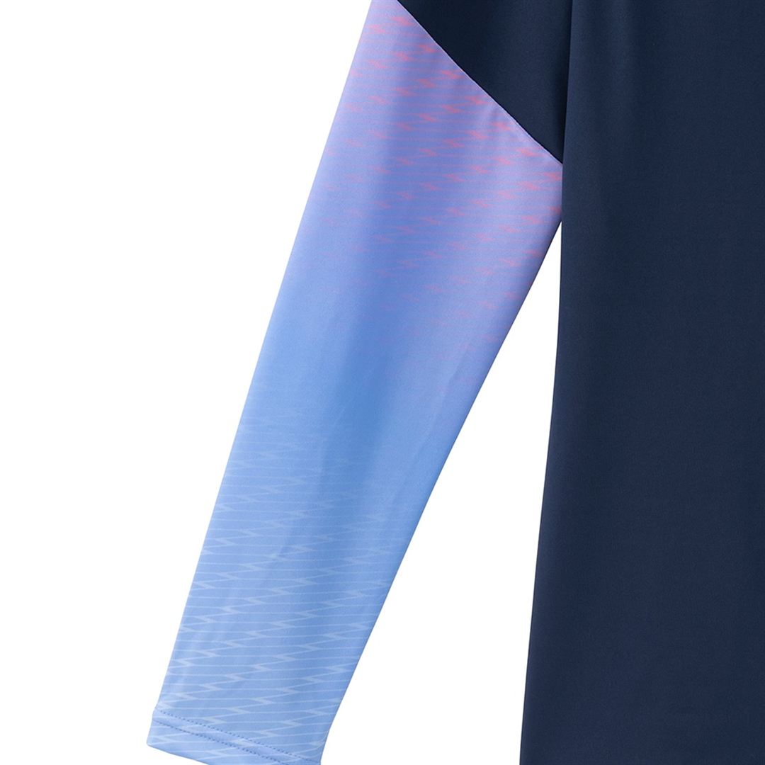 ストレッチフリースシャツ ハーフジップ ドレスネイビー XL