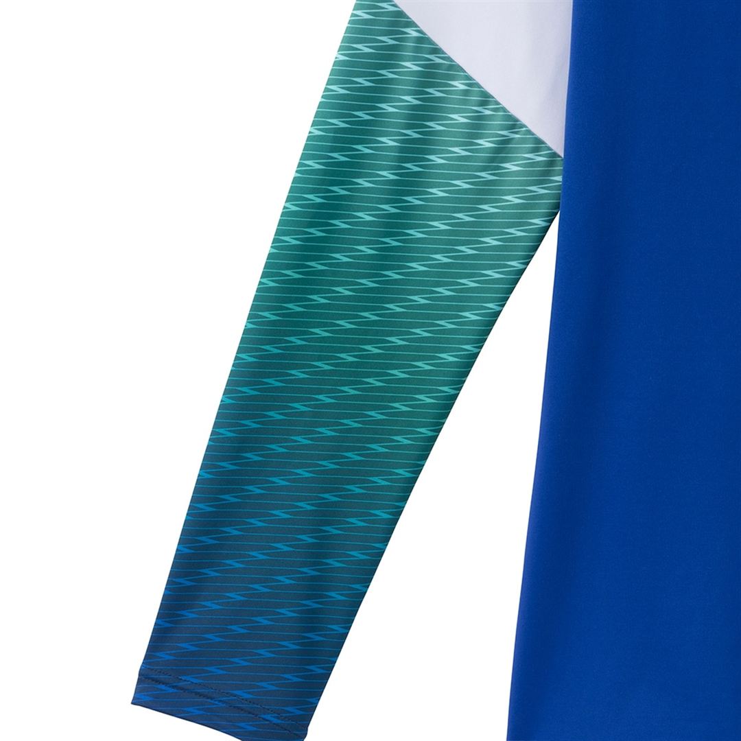 ストレッチフリースシャツ ハーフジップ サーフブルー XL