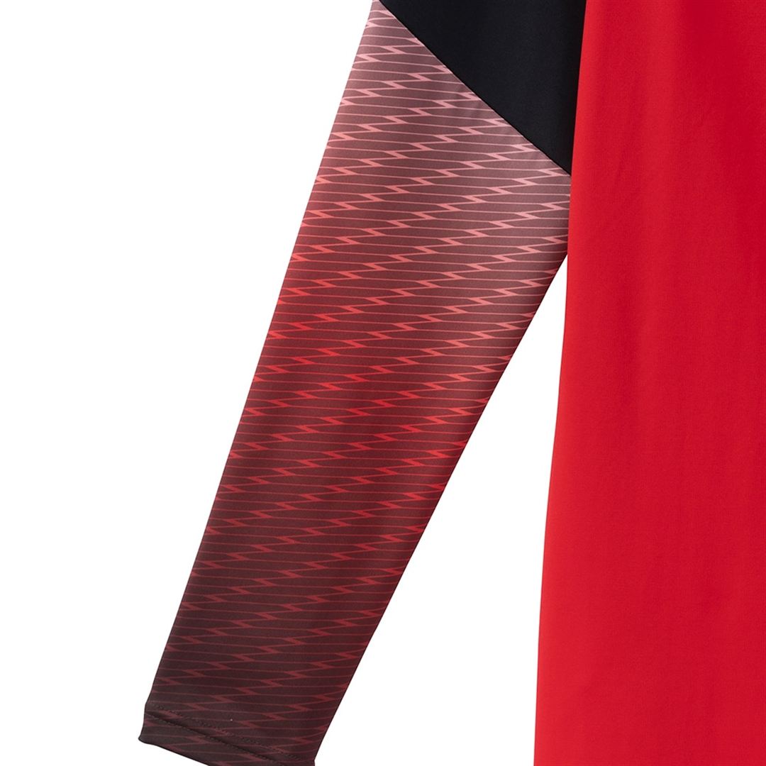 ストレッチフリースシャツ ハーフジップ チャイニーズレッド XL