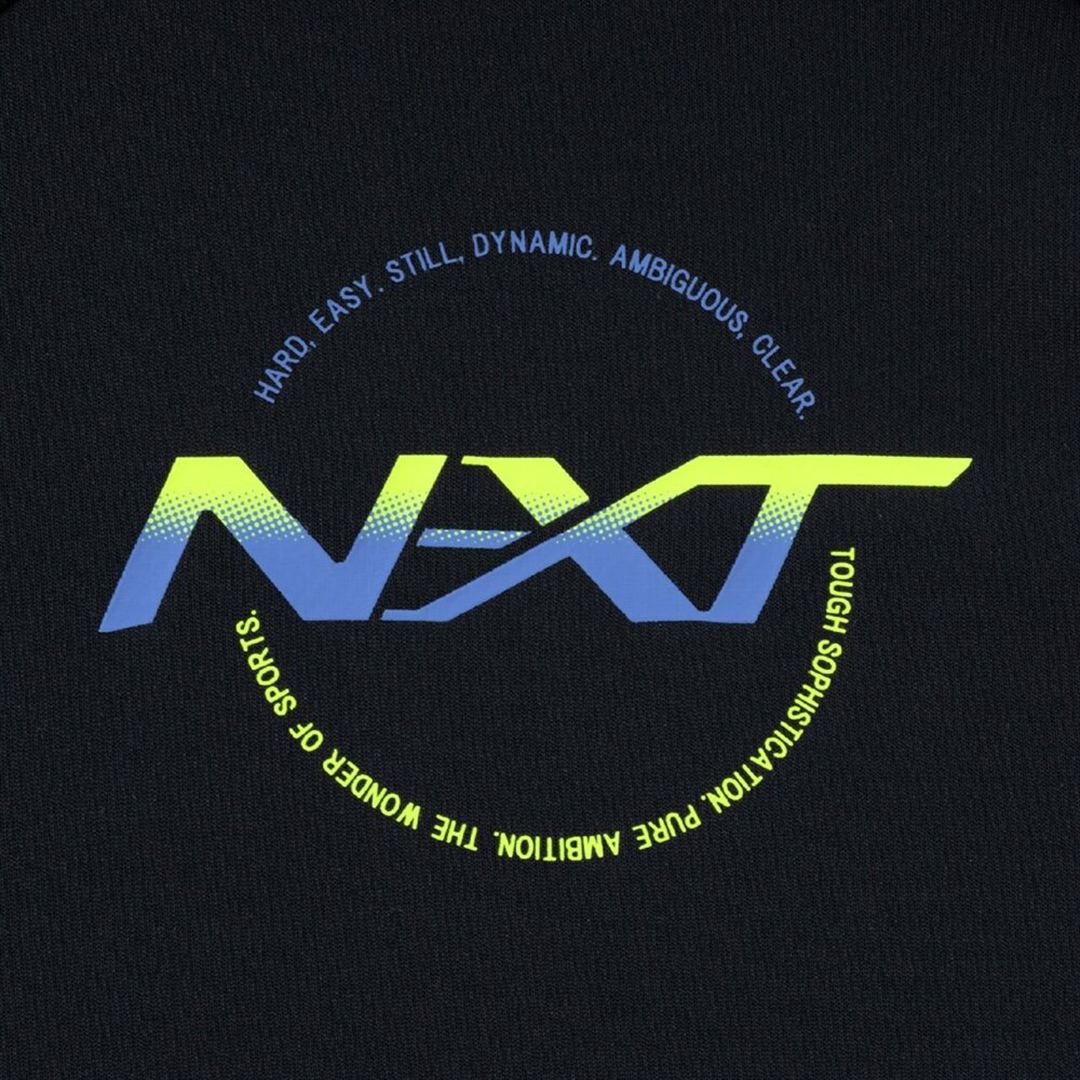N-XTプラクティスシャツ(半袖／バレーボール) ブラック×ブルー XL