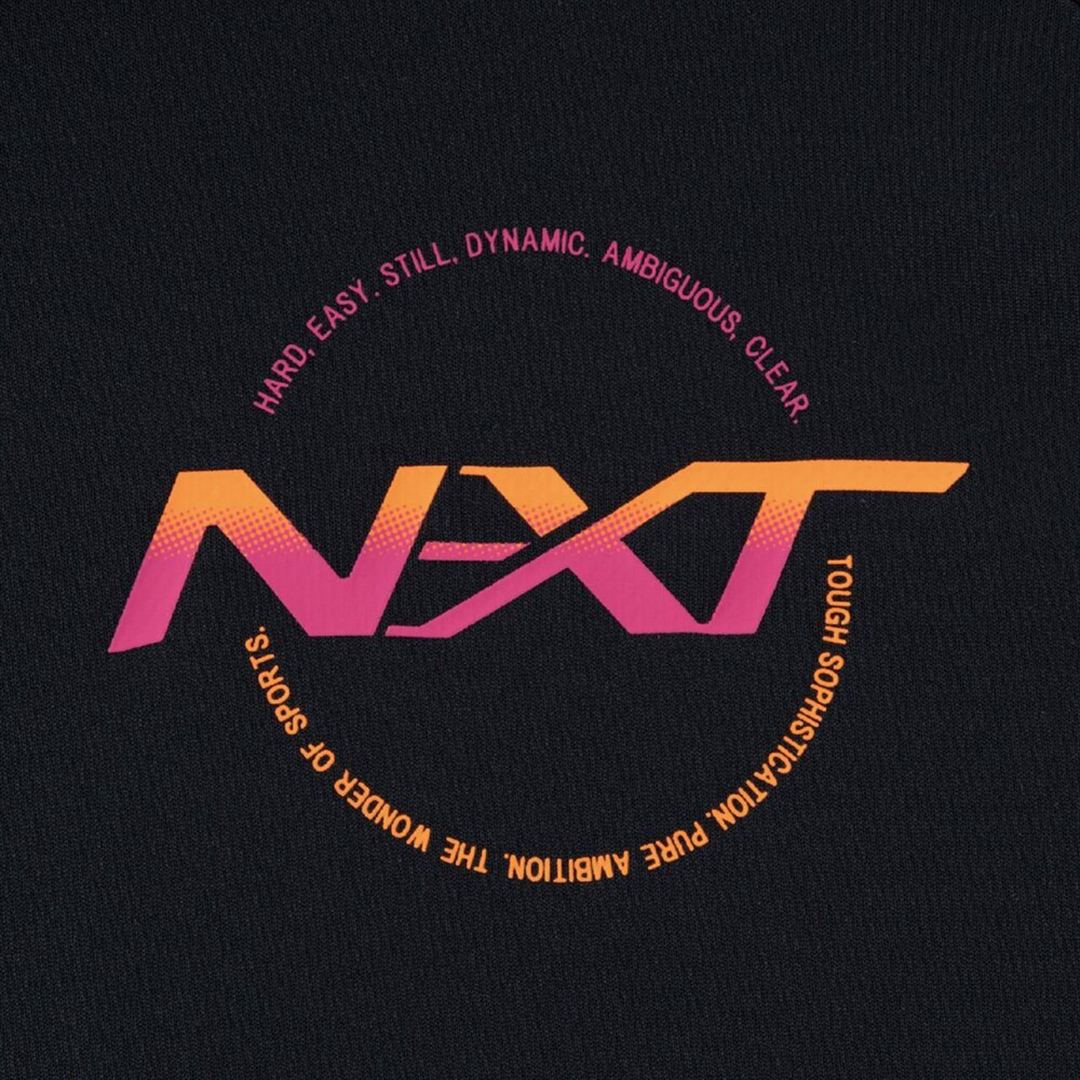 N-XTプラクティスシャツ(半袖／バレーボール) ブラック×ピンク XL