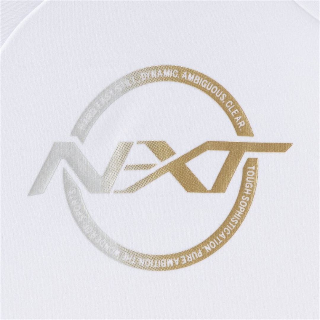 N-XTプラクティスシャツ(半袖／バレーボール) ホワイト×ゴールド 2XL