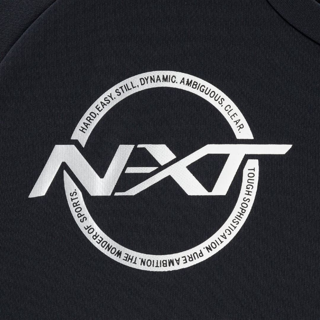 N-XTプラクティスシャツ(半袖／バレーボール) ブラック×ホワイト 2XL