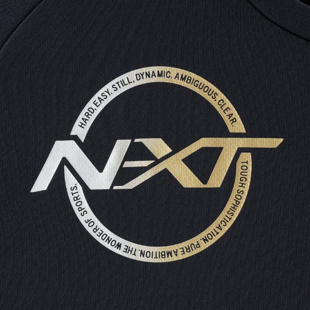 N-XTプラクティスシャツ(半袖／バレーボール) ブラック×ゴールド 2XL