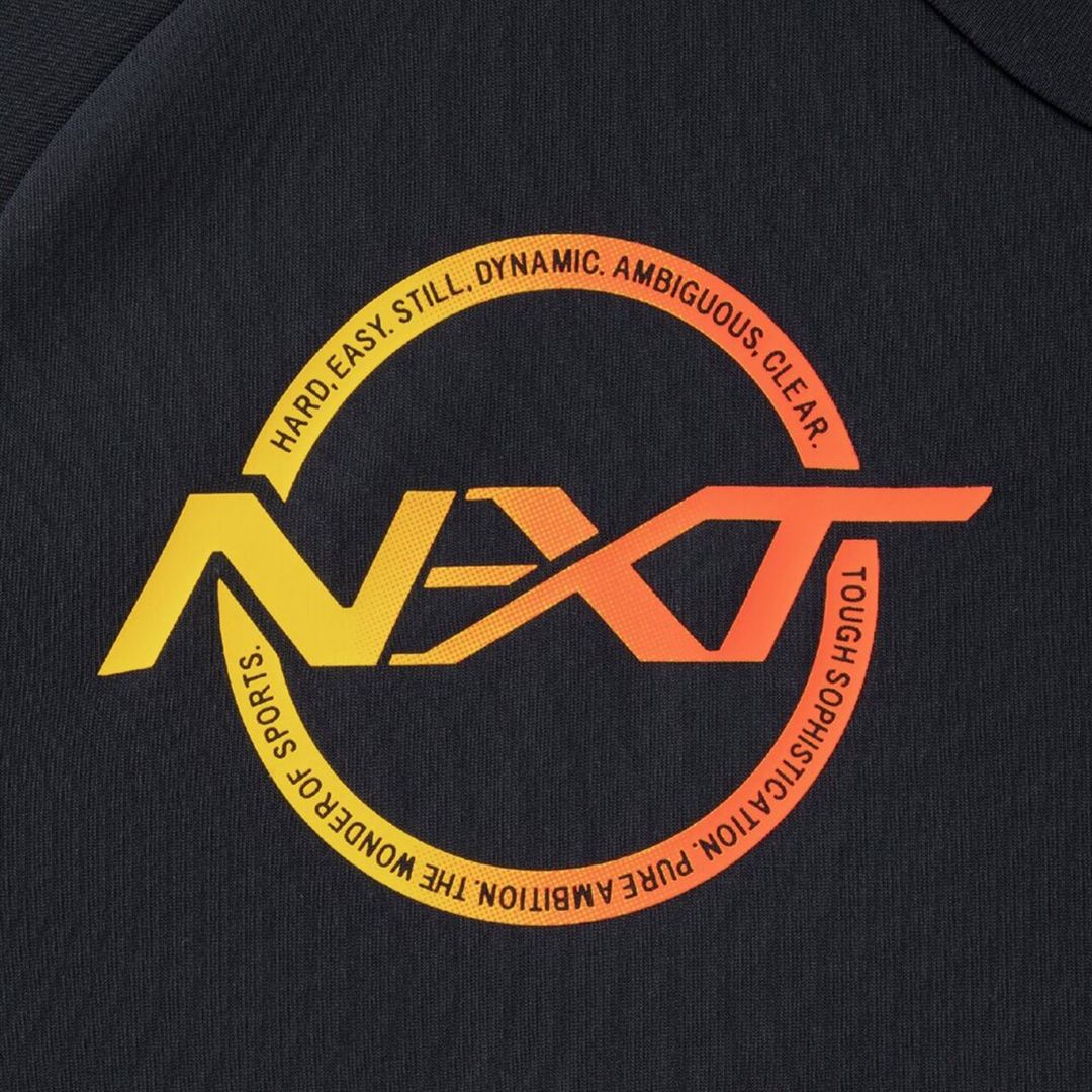 N-XTプラクティスシャツ(半袖／バレーボール) ブラック×コーラル 2XL