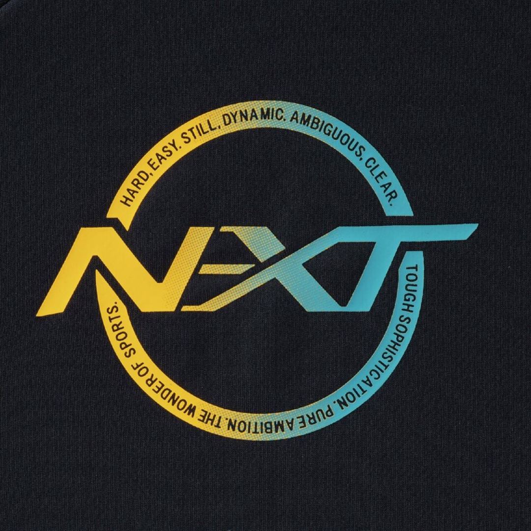 N-XTプラクティスシャツ(長袖／バレーボール) ブラック×カプリブリーズ XL