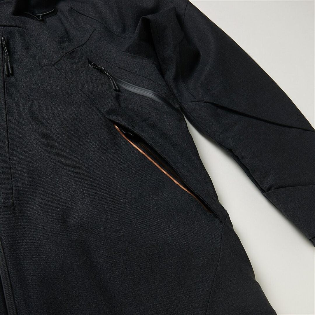 【吸湿発熱】MIYUKI WOOL テックフィルブレスサーモブラックプレミアムパーカー ブラック S