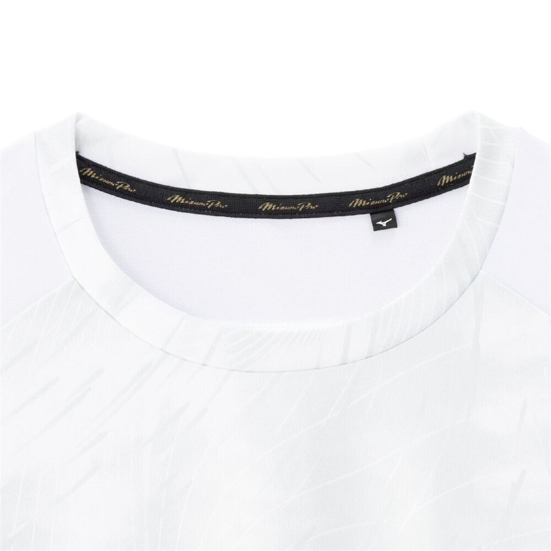 【ミズノプロ／遮熱素材】ソーラーカットTシャツ ホワイト S