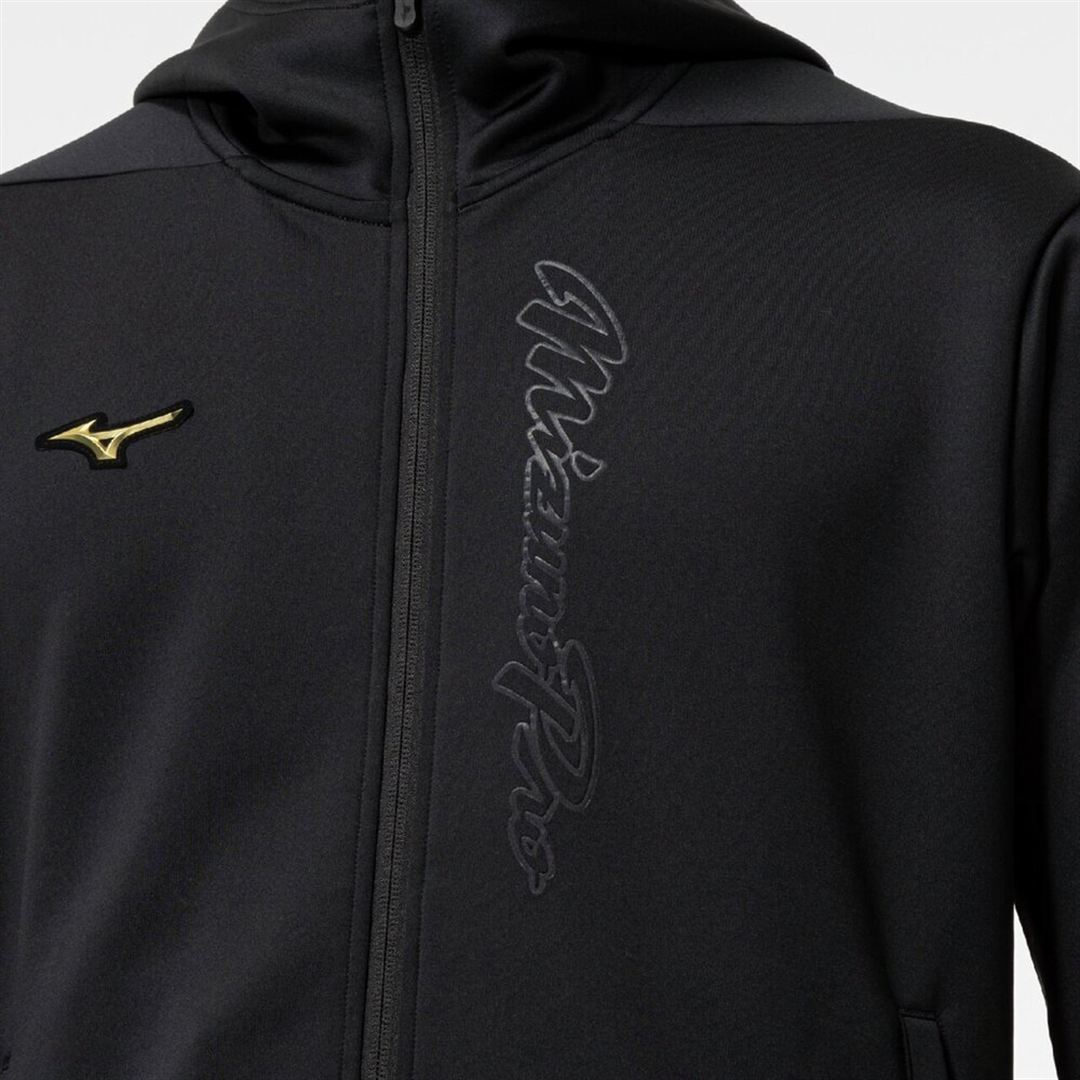 【ミズノプロ】ストレッチスウェットフーディ ブラック XO