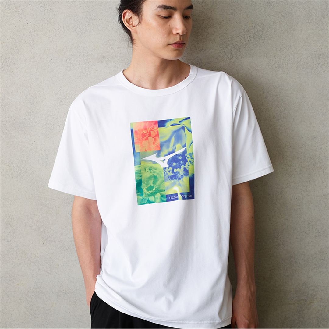 【ニコライ バーグマン】グラフィックTシャツ ホワイト×ブルー XL