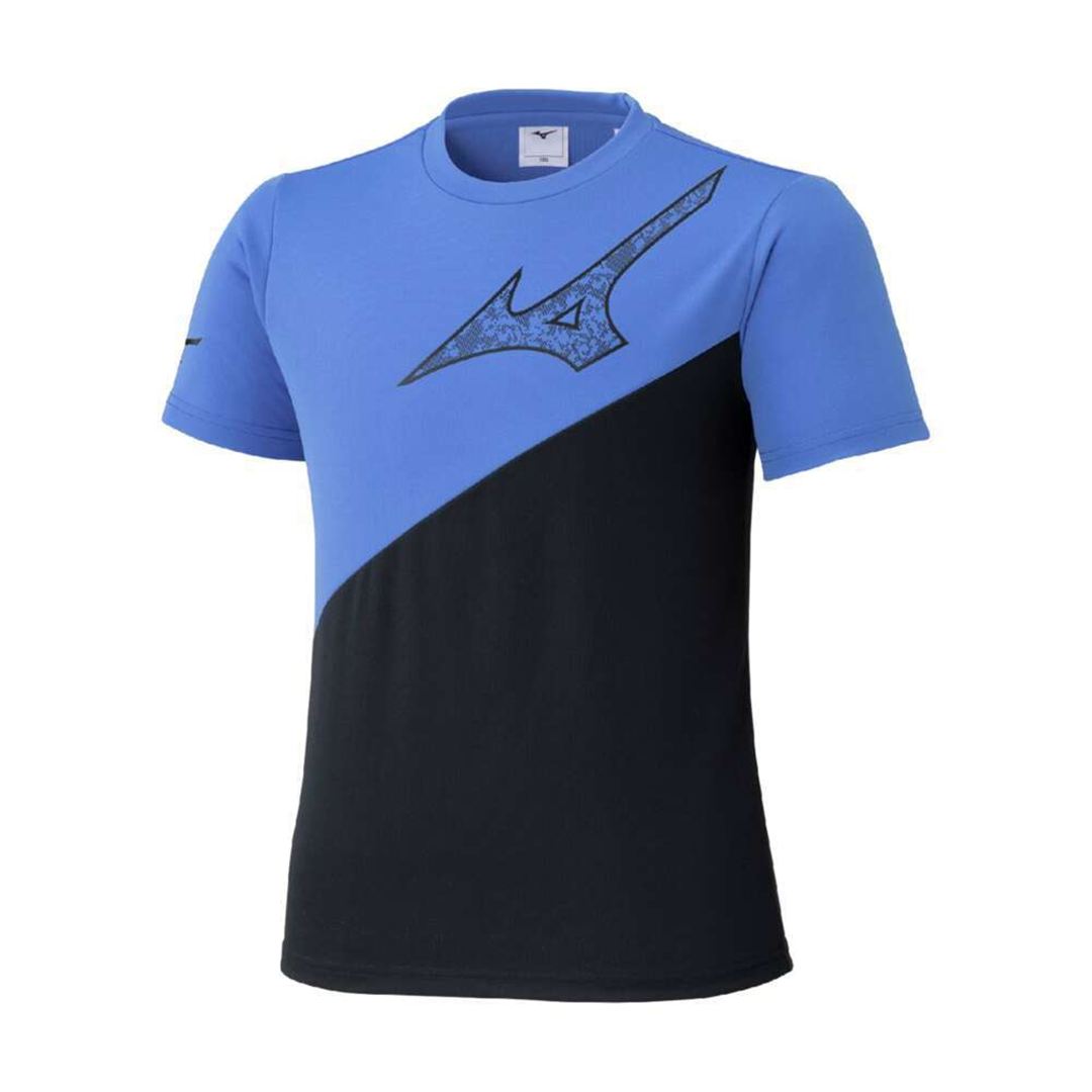 【抗菌防臭／防汚】GACHI Tシャツ フロンティア ブルー×ブラック 120