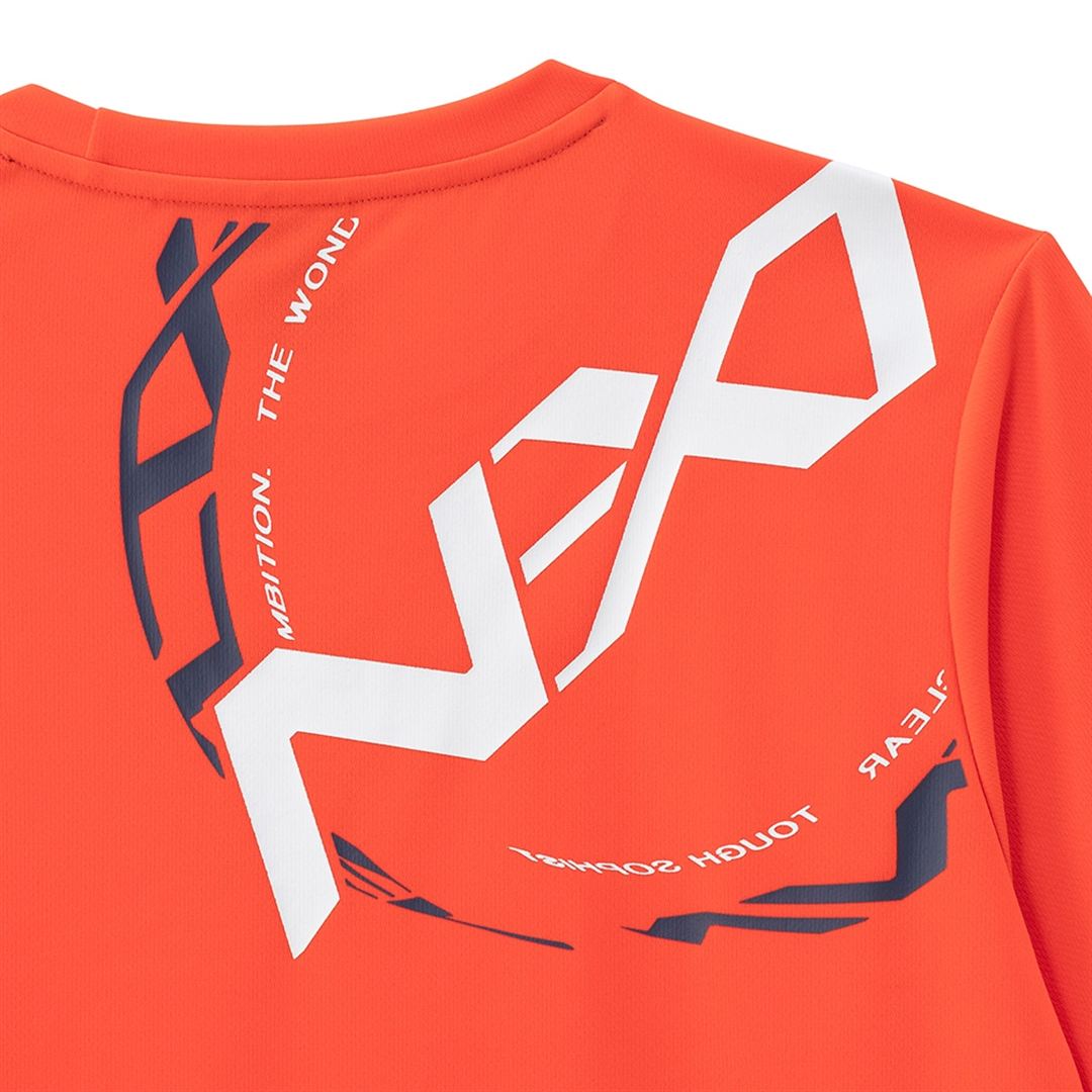 【抗菌防臭／防汚】N-XT Tシャツ(長袖) サンストーンオレンジ XL
