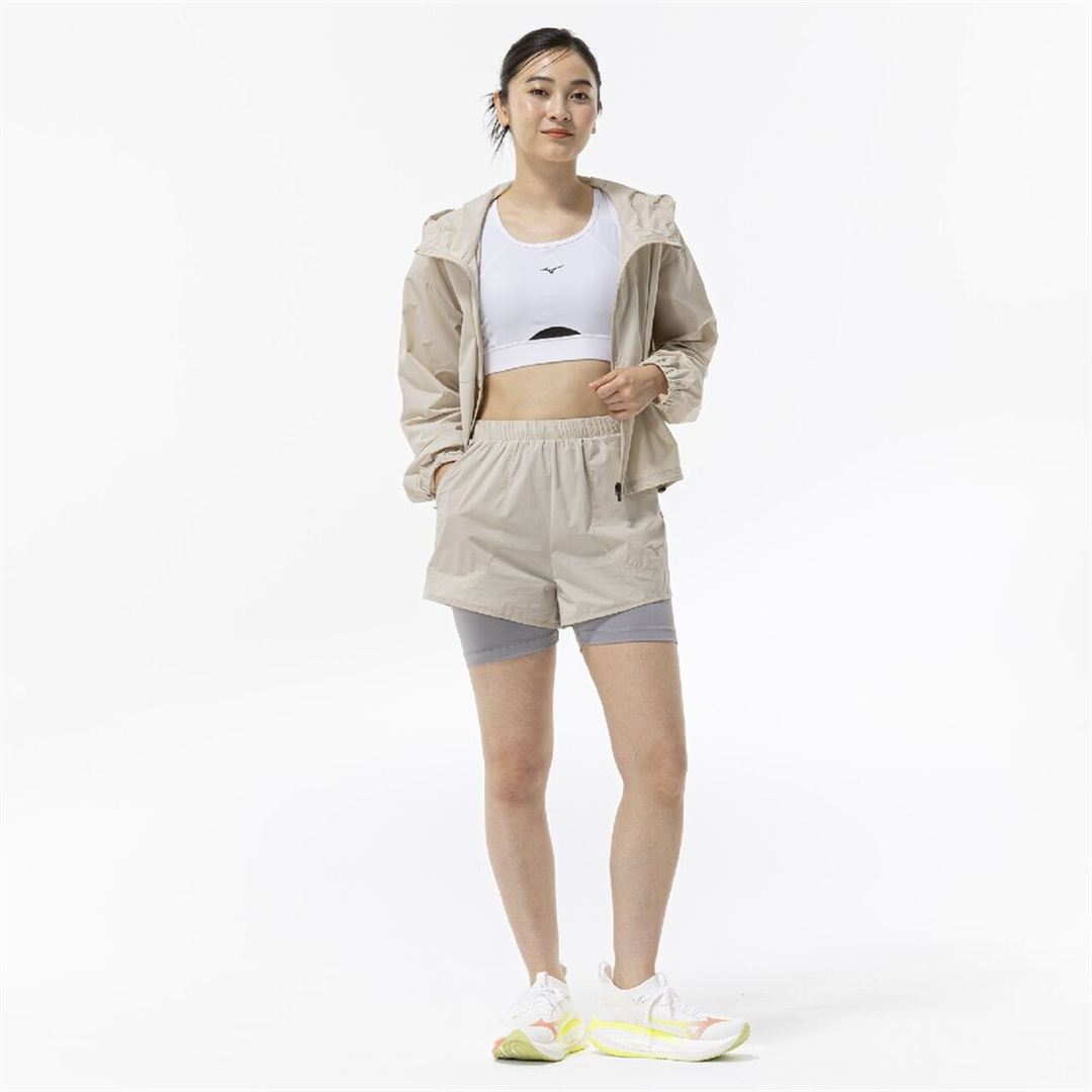 【ミズノ直営限定】ハイブリッドストレッチシアーショートパンツ ベージュ L