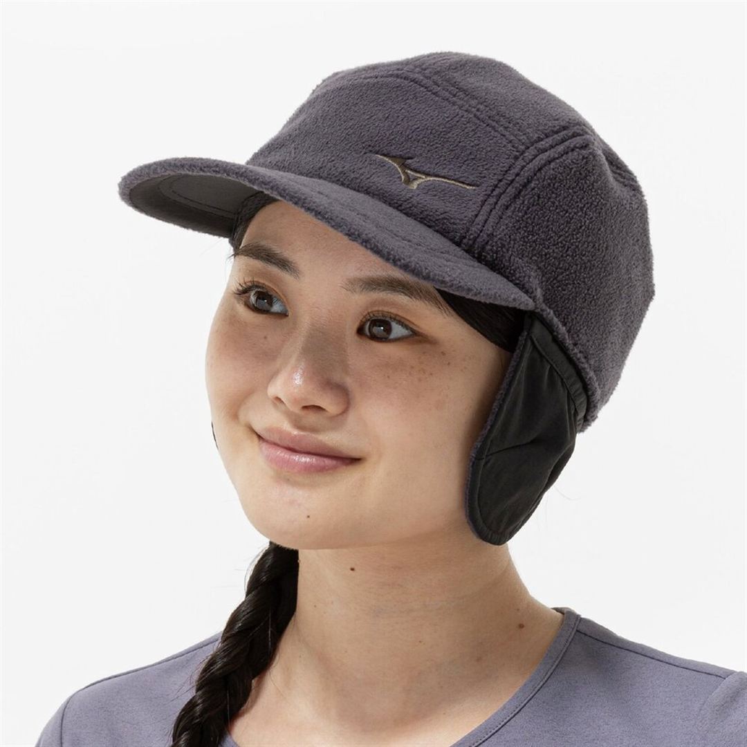 耳当て付きプルーフフリースキャップ ブラック 55-60