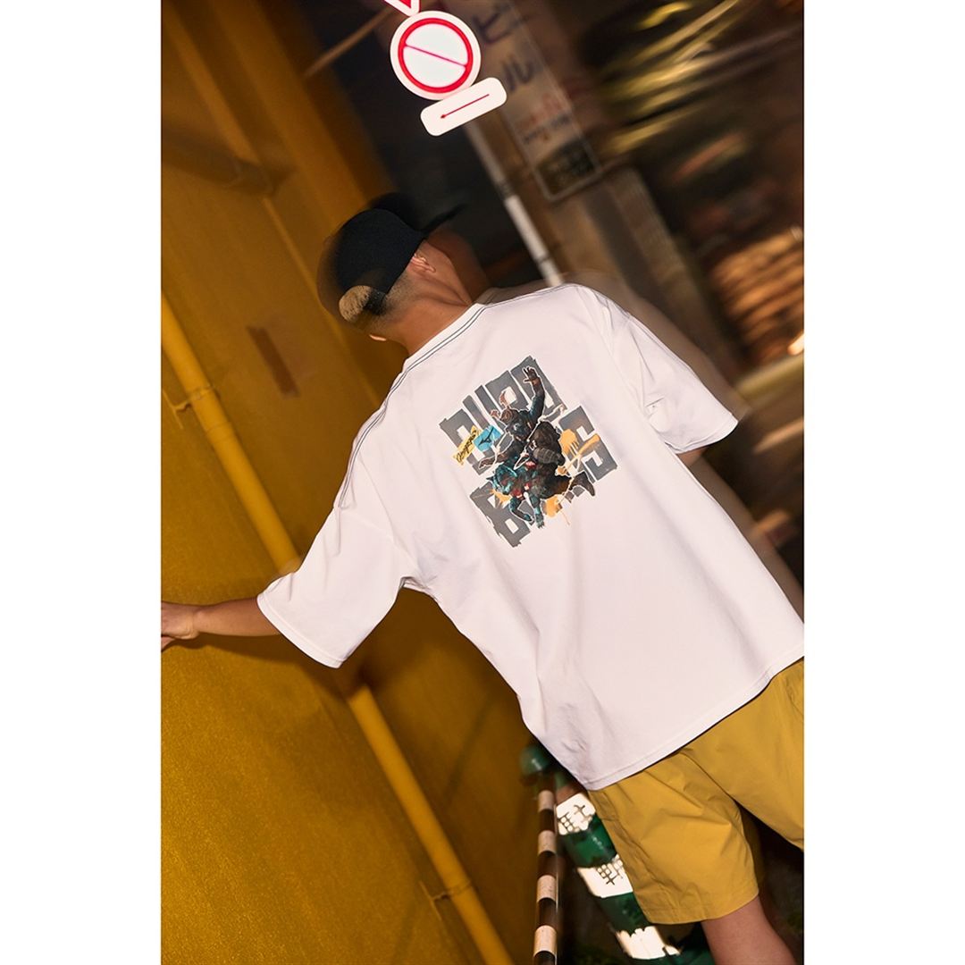 Dragon76ルーズフィットTシャツ ホワイト XS