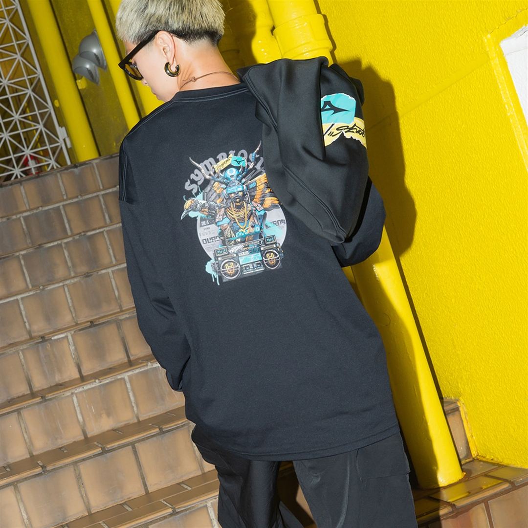 Dragon76ルーズフィットTシャツ(長袖) ブラック XL