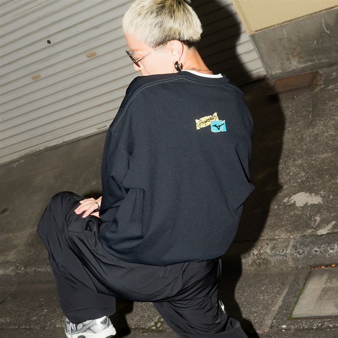 Dragon76ルーズフィットTシャツ(長袖) ブラック XL